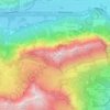 Mapa topográfico Kanisfluh, altitud, relieve
