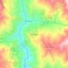Mapa topográfico Fómeque, mapa de relieve, mapa de altitud