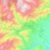 Mapa topográfico Ibagué, mapa de relieve, mapa de altitud