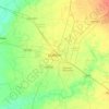 Mapa topográfico Jalandhar, mapa de relieve, mapa de altitud