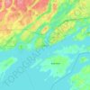Mapa topográfico Kingston, mapa de relieve, mapa de altitud