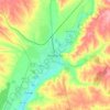 Mapa topográfico Ponte de Sor, mapa de relieve, mapa de altitud