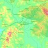 Mapa topográfico Sakleshpur, mapa de relieve, mapa de altitud