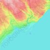 Mapa topográfico Toronto, mapa de relieve, mapa de altitud