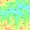 Mapa topográfico Hullahalli, altitud, relieve
