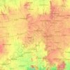 Mapa topográfico Bangalore Rural, altitud, relieve
