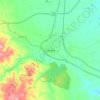 Mapa topográfico Grândola, mapa de relieve, mapa de altitud