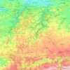 Mapa topográfico Brabant wallon, mapa de relieve, mapa de altitud