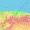Mapa topográfico Asturias, mapa de relieve, mapa de altitud