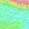 Mapa topográfico Bihar, mapa de relieve, mapa de altitud