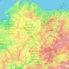 Mapa topográfico Lugo, mapa de relieve, mapa de altitud