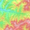 Mapa topográfico Ronshausen, mapa de relieve, mapa de altitud
