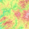 Mapa topográfico Ourense, mapa de relieve, mapa de altitud