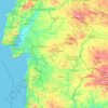 Mapa topográfico Alentejo, mapa de relieve, mapa de altitud