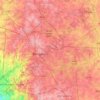 Mapa topográfico Bengaluru, mapa de relieve, mapa de altitud