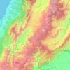 Mapa topográfico Cauca, mapa de relieve, mapa de altitud