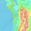 Mapa topográfico Chocó, mapa de relieve, mapa de altitud