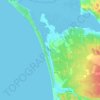 Mapa topográfico Comporta, mapa de relieve, mapa de altitud