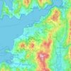 Mapa topográfico Vigo, mapa de relieve, mapa de altitud