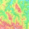 Mapa topográfico Quirós, mapa de relieve, mapa de altitud