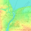 Mapa topográfico Sarnia, mapa de relieve, mapa de altitud