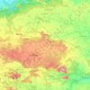 Mapa topográfico Hazaribagh, mapa de relieve, mapa de altitud