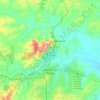Mapa topográfico Juazeiro do Norte, mapa de relieve, mapa de altitud