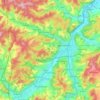 Mapa topográfico Bad Hersfeld, mapa de relieve, mapa de altitud