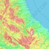 Mapa topográfico Abruzzo, mapa de relieve, mapa de altitud
