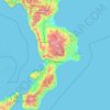 Mapa topográfico Calabria, mapa de relieve, mapa de altitud
