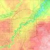 Mapa topográfico Edmonton, mapa de relieve, mapa de altitud