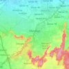 Mapa topográfico Gurugram, mapa de relieve, mapa de altitud
