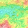 Mapa topográfico Mons, mapa de relieve, mapa de altitud