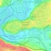 Mapa topográfico Barañáin, altitud, relieve