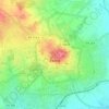 Mapa topográfico Évora, mapa de relieve, mapa de altitud