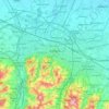 Mapa topográfico Bologna, mapa de relieve, mapa de altitud