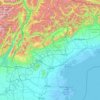 Mapa topográfico Veneto, mapa de relieve, mapa de altitud