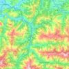Mapa topográfico Mieres, mapa de relieve, mapa de altitud