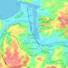 Mapa topográfico Avilés, mapa de relieve, mapa de altitud