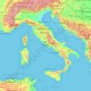 Mapa topográfico Italia, mapa de relieve, mapa de altitud