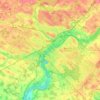 Mapa topográfico Guelph, mapa de relieve, mapa de altitud