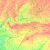 Mapa topográfico London, mapa de relieve, mapa de altitud
