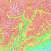Mapa topográfico Trentino-Alto Adige, mapa de relieve, mapa de altitud