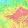 Mapa topográfico Wallonie, mapa de relieve, mapa de altitud
