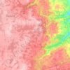 Mapa topográfico Mono, mapa de relieve, mapa de altitud