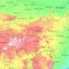 Mapa topográfico Jharkhand, mapa de relieve, mapa de altitud