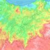 Mapa topográfico Carballo, mapa de relieve, mapa de altitud