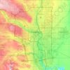 Mapa topográfico Calgary, mapa de relieve, mapa de altitud