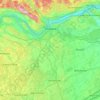 Mapa topográfico Ottawa, mapa de relieve, mapa de altitud