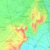Mapa topográfico Gurugram, mapa de relieve, mapa de altitud